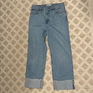 Abercrombie & Fitch Blue Wide-Leg Jeans